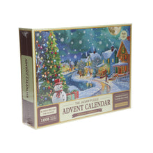 Load image into Gallery viewer, Advent Calendar Jigsaw Puzzle, 24 Christmas Puzzle Boxes, Family Holiday Jigsaw FESTIVE TOWN