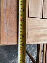 Load image into Gallery viewer, Teak Square To Rectangle 120-170cm Table 4cm Top 6 Stackable chairs (SECONDS)