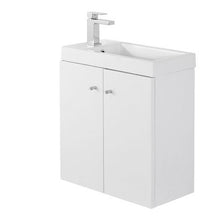 Load image into Gallery viewer, Bathstore Alpine Duo 495mm Wall Hung Vanity Unit - Gloss White