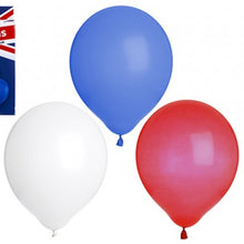Load image into Gallery viewer, 5 X 12 Red White And Blue Party Balloons. CELEBRATIONS. OCCASIONS. PARTY