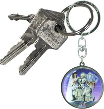 Load image into Gallery viewer, BEETLEJUICE METAL KEYRING KEY CHAIN RING ABYSTYLE OFFICIAL COLLECTABLES