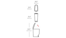 Load image into Gallery viewer, Simplehuman 40 Litre Plastic Slim Pedal Bin - Grey