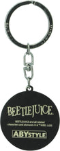 Load image into Gallery viewer, BEETLEJUICE METAL KEYRING KEY CHAIN RING ABYSTYLE OFFICIAL COLLECTABLES