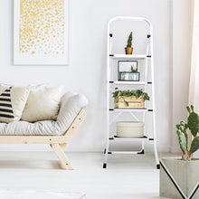 Load image into Gallery viewer, Delxo 4 Step Ladder Folding Step Stool, Heavy-Duty Sturdy Safety Tall Step Ladder