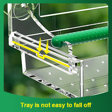 Load image into Gallery viewer, Window Bird Feeders with 4 Strong Suction Cups and Detachable Seed Tray for Small Birds only, BPYOT Acrylic Clear Bird Feeders are Unique Gardening Gifts for Elderly Grandpa/Grandma/Grandparents
