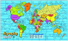 Load image into Gallery viewer, The Happy Puzzle Company Jigraphy World Map Jigsaw, 112 Pieces 112-piece world map jigsaw is fun and educational for the family.
