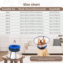 Load image into Gallery viewer, Soft Cone for After Surgery, 2 IN 1 Dog Recovery Collar with Detachable Shield to Stop Licking, Dog Donut Cone for Small Medium Large Dogs (BLUE, SIZE 6)