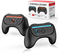 Load image into Gallery viewer, MoKo Grips for Nintendo Switch 2 Joy-Con Black 2 Pack Ergonomic Grip Controller