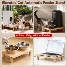 Load image into Gallery viewer, SZEE Automatic Cat Feeder Elevated Stand Cat Table Raises Feeder Bowls and water