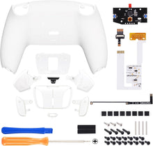 Load image into Gallery viewer, eXtremeRate Programable RISE4 V3 Remap Back Paddles Kit for PS5 Controller BDM-030 040 050, Upgrade Board Redesigned Bottom Shell 4 Back Buttons Set for PS5 Controller - White