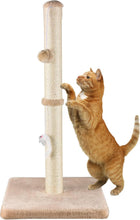 Load image into Gallery viewer, MeowHomm 32” Tall Cat Scratching Posts for indoor cats adults with 2 Hanging Ball, Large Cat Scratch Post Cat Scratcher includes Sisal Rope