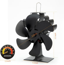 Load image into Gallery viewer, JossaColar Log Burner Fan Silent Operation | 6-Blade Stove Fans Log Burners | Wood Burner Fans Heat Powered | Fan for Wood Burning Stove | Fireplace Accessories Tools