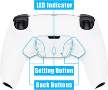 Load image into Gallery viewer, eXtremeRate Programable RISE4 V3 Remap Back Paddles Kit for PS5 Controller BDM-030 040 050, Upgrade Board Redesigned Bottom Shell 4 Back Buttons Set for PS5 Controller - White