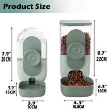 Load image into Gallery viewer, 1L Rabbit Food Dispenser - Small Animals Pet Feeder and Waterer Set - Hanging Automatic Food and Water Bowl for Cage - Feeding Station for Small Dog, Cat, Kitten, Bunny, Guinea Pig, Ferret