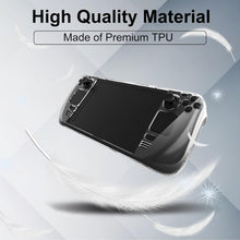 Load image into Gallery viewer, KZIOACSH Clear Case for Steam Deck/Steam Deck OLED with Kickstand, Full Protection Lightweight Shock-Absorption Hard PC Anti-Scratch Gaming Console Protective Skin Bumper Cover