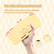 Load image into Gallery viewer, Kuitmor Switch Lite Protective Case,Soft Silicone Protective Shell,Anti-Scratch Protective Cover Case for Switch Lite with 2 Thumb Grip Caps(Yellow Pompompurin)