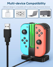 Load image into Gallery viewer, FYOUNG Switch Charger for Joy Con with Light Bar for Nintendo Switch/OLED