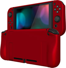 Load image into Gallery viewer, PlayVital UPGRADED Dockable Case Grip Cover for Nintendo Switch, Ergonomic Protective Case for Nintendo Switch, Separable Protector Hard Shell for Joycon - Scarlet Red