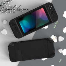Load image into Gallery viewer, eXtremeRate PlayVital Back Cover for Nintendo Switch Console, Handheld Controller Separable Protector Hard Shell for NS Joycon, Customized Dockable Protective Case for Nintendo Switch - Black