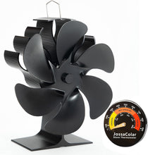 Load image into Gallery viewer, JossaColar Log Burner Fan Silent Operation | 6-Blade Stove Fans Log Burners | Wood Burner Fans Heat Powered | Fan for Wood Burning Stove | Fireplace Accessories Tools