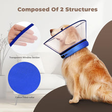 Load image into Gallery viewer, Soft Cone for After Surgery, 2 IN 1 Dog Recovery Collar with Detachable Shield to Stop Licking, Dog Donut Cone for Small Medium Large Dogs (BLUE, SIZE 6)