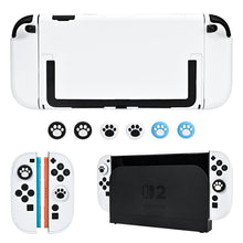 Load image into Gallery viewer, DLseego Protective Cover for Switch 2 Console,Anti Scratch Sturdy Dockable Protector Case with 2 Handle Shell and 6PCS Thumb Grips,White