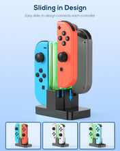 Load image into Gallery viewer, FYOUNG Switch Charger for Joy Con with Light Bar for Nintendo Switch/OLED