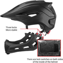 Load image into Gallery viewer, Kids Helmet with Pads Detachable Full Face Bike Helmet, Complete Safety Gear Hard Shell for Cycling, Sports Protective Headgear for Outdoor Sport Cycling Skateboarding (Gray)