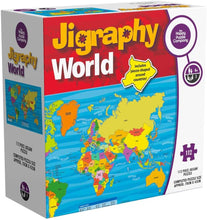 Load image into Gallery viewer, The Happy Puzzle Company Jigraphy World Map Jigsaw, 112 Pieces 112-piece world map jigsaw is fun and educational for the family.