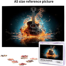 Load image into Gallery viewer, Mexpekil 500 Pieces Jigsaw Puzzles Cool Fire Water Music Guitar Puzzle