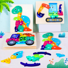 Load image into Gallery viewer, HUADADA Toddler Toys Puzzles for 2 3 4 Year Olds Kids Dinosaur Jigsaw Animals Number Shape Puzzle Gifts for Children Toddler Puzzles Boy Girls Learning Educational Toys(4 Pack)