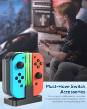 Load image into Gallery viewer, FYOUNG Switch Charger for Joy Con with Light Bar for Nintendo Switch/OLED