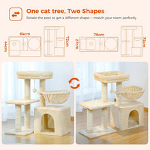 Load image into Gallery viewer, PAWZ Road Small Cat Tree 73cm Tower for Indoor Cats 2 Styles Activity Tree