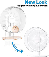 Load image into Gallery viewer, Bucatstate Hamster Wheel Super-Silent 21cm with Adjustable Base Dual-Bearing Exercise Wheel Quiet Spinning Running Wheel for Dwarf Syrian Hamster Gerbils and Other Small Animals