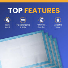 Load image into Gallery viewer, 100 x Bazaar Incontinence Bed Pads Disposable 90 x 60cm – Highly Absorbent CE Certified Leak-Proof Incontinence Bed Sheets for Bed, Sofa & Chairs | Bed Pads for Incontinence Adults, Children & Babies.