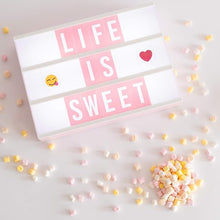 Load image into Gallery viewer, A4 Cinema Light Box with 400 Letters, Symbols & Emojis & 2 Markers, USB Included PINK