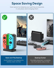 Load image into Gallery viewer, FYOUNG Switch Charger for Joy Con with Light Bar for Nintendo Switch/OLED