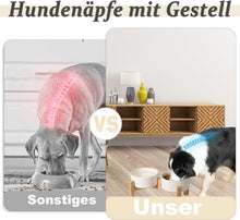 Load image into Gallery viewer, Elevated Dog Bowls Set Raised Dog Bowls with Wooden Stand Ceramic Cat/Dogs