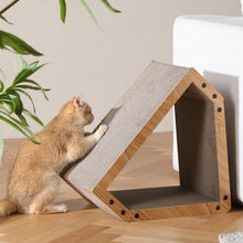 Load image into Gallery viewer, FUKUMARU Cat Scratching Board, Extra Long 42 cm House Shape Scratcher Board