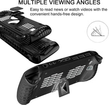 Load image into Gallery viewer, Protective Case for Lenovo Legion Go S Gaming Console, with Stand Function, Soft Flexible TPU Silicone Anti-Scratch Non-Slip Shock-Absorption Rugged Bumper Cover, Blac