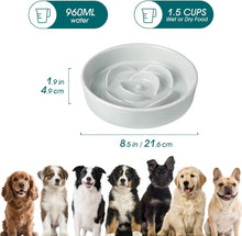 Load image into Gallery viewer, Vancasso Flower Shaped Slow Feeder Dog Bowl 960ml Pet Bowl Ceramic Puzzle Feeder