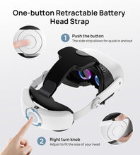 Load image into Gallery viewer, TRANSNOVO 10000mAh Battery Head Strap for Meta Quest 3S/Quest 3/Quest 2 Accessories, Elite Strap with One-Button Retractable Adjustment and Digital Display, Enhanced Comfort & Extends Playtime by 2-4h