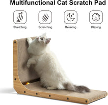Load image into Gallery viewer, FUKUMARU Cat Scratcher 68 cm L Shape Cat Scratch Pad Wall Mounted, Cat Scratch