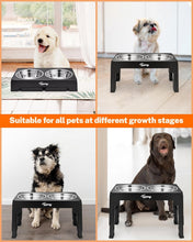 Load image into Gallery viewer, Toozey Raised Dog Bowl Height-Adjustable, Elevated Dog bowls with 2x 1200ml