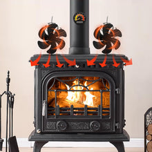 Load image into Gallery viewer, JossaColar Log Burner Fan Silent Operation | 6-Blade Stove Fans Log Burners | Wood Burner Fans Heat Powered | Fan for Wood Burning Stove | Fireplace Accessories Tools