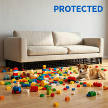 Load image into Gallery viewer, 12 Pcs Black Plastic Fence Panels, Adjustable Under Sofa Blocker for Pets/Toys
