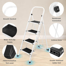 Load image into Gallery viewer, Delxo 4 Step Ladder Folding Step Stool, Heavy-Duty Sturdy Safety Tall Step Ladder