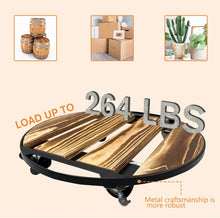 Load image into Gallery viewer, 2 Pack Plant Caddy Indoor Outdoor Trolley - Plant Stands with 360°Lockable Caste
