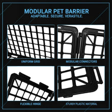 Load image into Gallery viewer, 12 Pcs Black Plastic Fence Panels, Adjustable Under Sofa Blocker for Pets/Toys