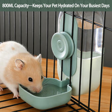 Load image into Gallery viewer, 1L Rabbit Food Dispenser - Small Animals Pet Feeder and Waterer Set - Hanging Automatic Food and Water Bowl for Cage - Feeding Station for Small Dog, Cat, Kitten, Bunny, Guinea Pig, Ferret